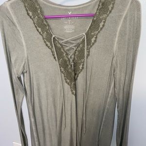 Green American Eagle shirt